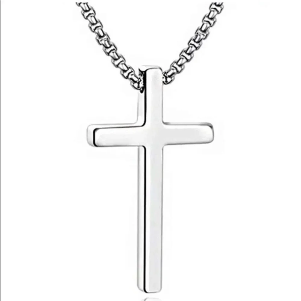 Men’s Silver Cross Necklace